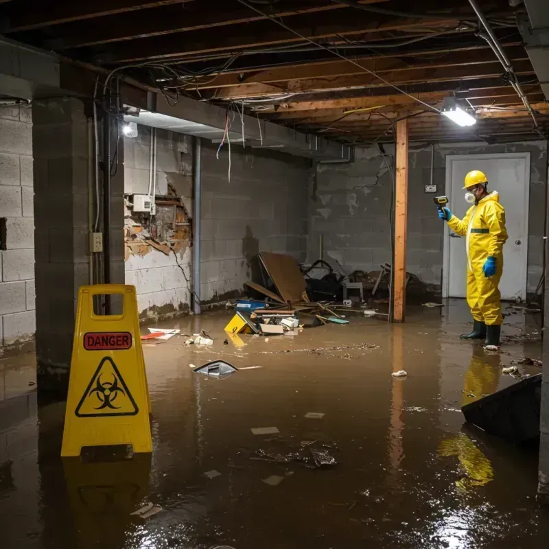 Flooded Basement Electrical Hazard in Saint Jo, TX Property